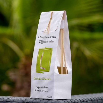 bouquet parfumé, diffuseur rotin 100 ml pour parfum senteur verveine citronnée